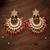 Red kundan chandbali earrings