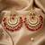Red kundan chandbali earrings