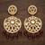 Maroon kundan earrings