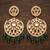 Green kundan earrings