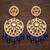 Blue kundan earrings