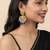 Blue kundan earrings