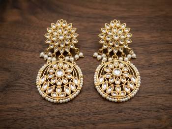 Kundan chandbali earrings 1
