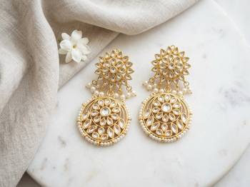 Kundan chandbali earrings 3