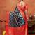 Teal woven design zari banarasi saree
