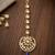 Blue kundan maangtika