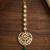 Green kundan maangtika