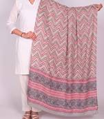 Women's multicolor cotton blend chevron printed dupatta | stylish ethnic wear scarf for women