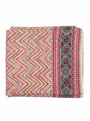 Women's multicolor cotton blend chevron printed dupatta | stylish ethnic wear scarf for women 3