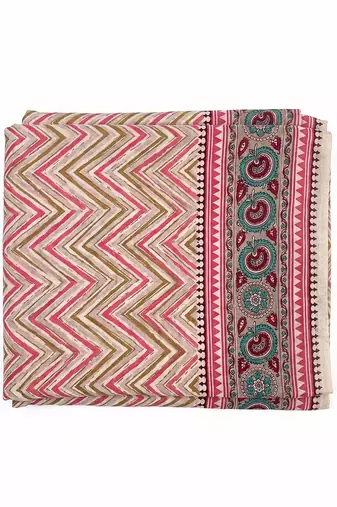 Women's multicolor cotton blend chevron printed dupatta | stylish ethnic wear scarf for women