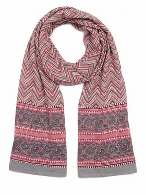 Women's multicolor cotton blend chevron printed dupatta | stylish ethnic wear scarf for women 5