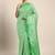 Green geometric embroidered sequinned saree
