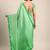 Green geometric embroidered sequinned saree