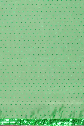 Green geometric embroidered sequinned saree