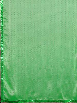 Green geometric embroidered sequinned saree 4