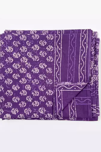 Women's violet cotton blend abstract printed dupatta | stylish ethnic wear scarf for women | traditional & festive wear
