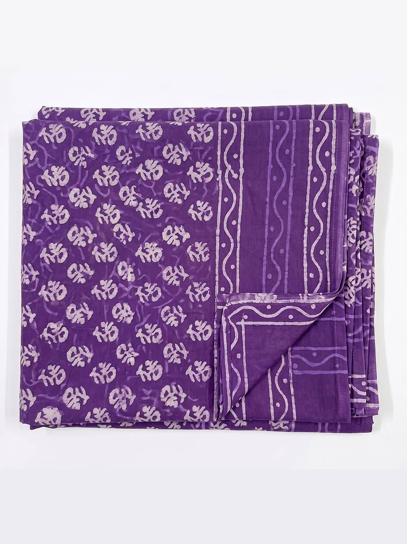 Women's violet cotton blend abstract printed dupatta | stylish ethnic wear scarf for women | traditional & festive wear