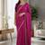 Magenta embellished zari silk blend saree