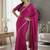 Magenta embellished zari silk blend saree