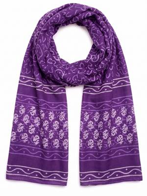 Women's violet cotton blend abstract printed dupatta | stylish ethnic wear scarf for women | traditional & festive wear 6