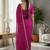 Magenta embellished zari silk blend saree