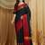 Black colourblocked zari silk cotton banarasi saree