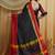 Black colourblocked zari silk cotton banarasi saree