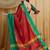 Red silk cotton banarasi saree