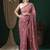 Rose floral embroidered saree