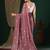 Rose floral embroidered saree