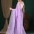Lavender floral embroidered designer saree with blouse piece