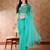 Green embellished beads and stones saree