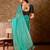 Green embellished beads and stones saree