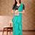 Green embellished beads and stones saree