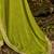 Green striped embroidered pure georgette leheriya saree