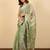 Olive floral printed jimmy choo organza saree