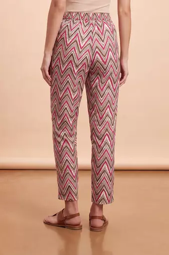 Women's multicolor cotton blend trouser | chevron printed stylish ethnic wear bottoms | trendy casual & everyday wear