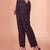 Women's black cotton blend trouser | geometric printed stylish ethnic wear bottoms | trendy casual & everyday wear