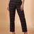 Women's black cotton blend trouser | geometric printed stylish ethnic wear bottoms | trendy casual & everyday wear