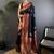 Navy blue navy blue banarasi silk zari meenakari weaving saree with contrast blouse piece