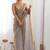 Grey ethnic motifs embroidered bagh saree