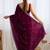 Purple ethnic motifs embroidered bagh saree