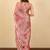 Peach floral embellished beads and stones saree