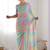 Multicolor leheriya mirror work leheriya saree