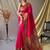 Pink pink silk blend woven design sarees