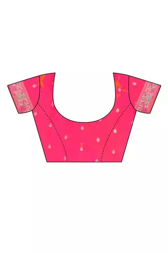 Pink pink silk blend woven design sarees