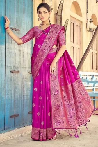 Pink pink kanjeevaram sarees