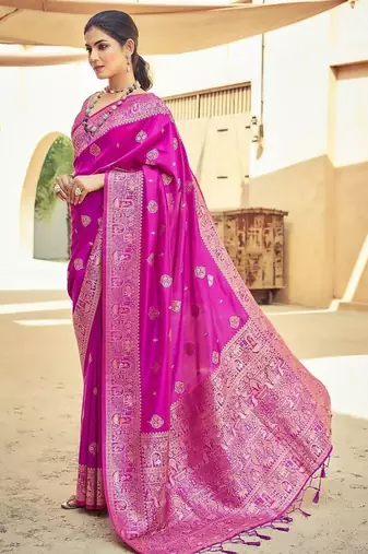 Pink pink kanjeevaram sarees