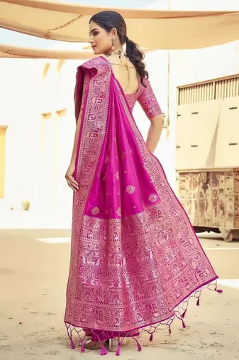 Pink pink kanjeevaram sarees