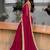 Maroon embellished embroidered satin saree